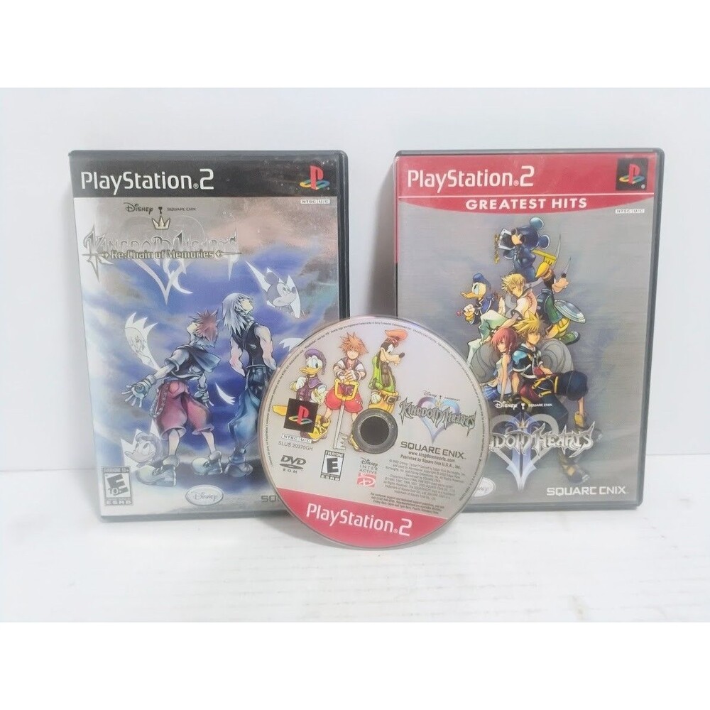 SONY PLAYSTATION 2 PS2 KINGDOM HEARTS 3 GAME LOT 1 - 2 AND RE:CHAIN OF MEMORIES